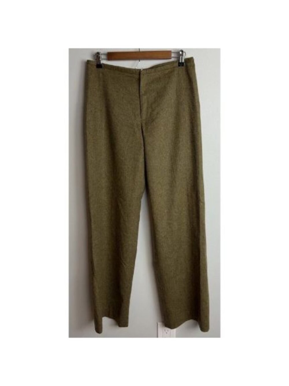 Banana Republic Pants Size 8 Olive Green 100% Wool Trousers Women’s